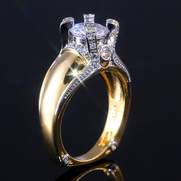 Noble Fashion Gemstone Cubic Zircon Chunky Rings for Women, INDN8217 - Picture 1 of 9